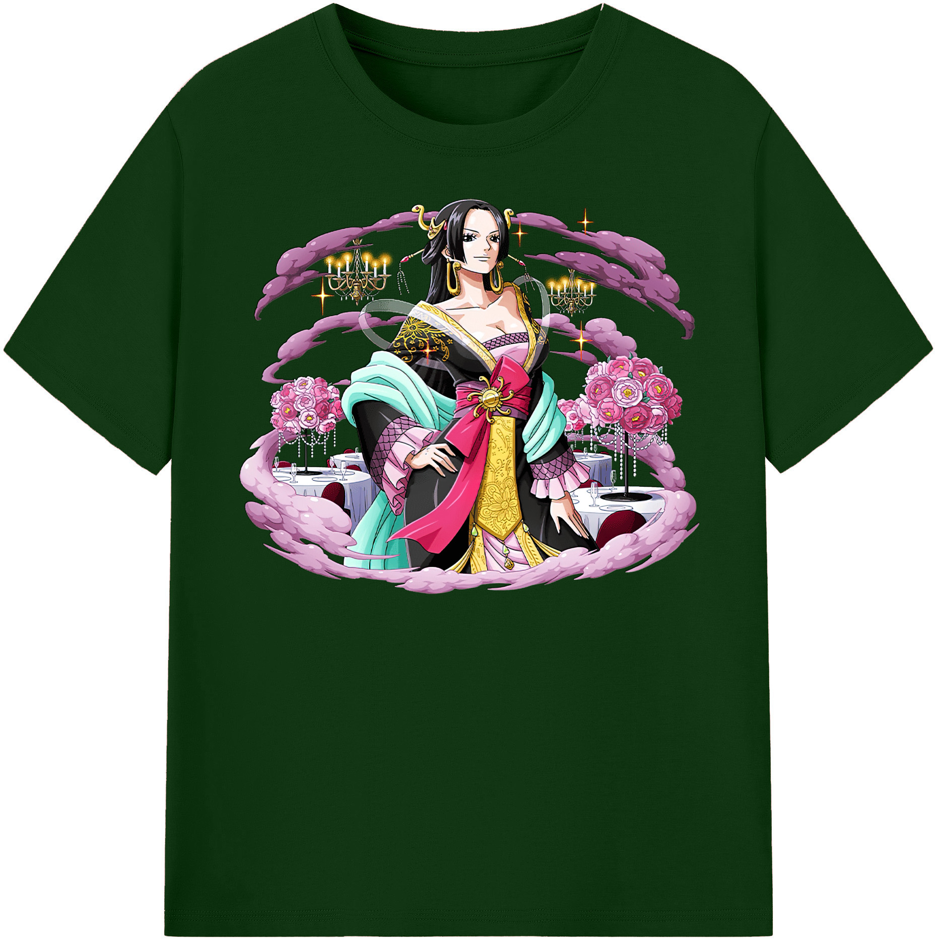 ワンピース ボア・ハンコック ONE PIECE Boa·Hancock 綿100％半袖Tシャツ（フロントプリント）
